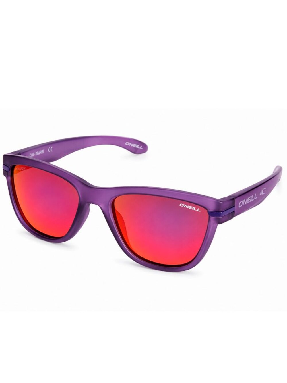 O'NEILL SEA PINK MATTE PURPLE CRYSTAL-PINK MIRROR LENSES POLARIZED SUNGLASSES